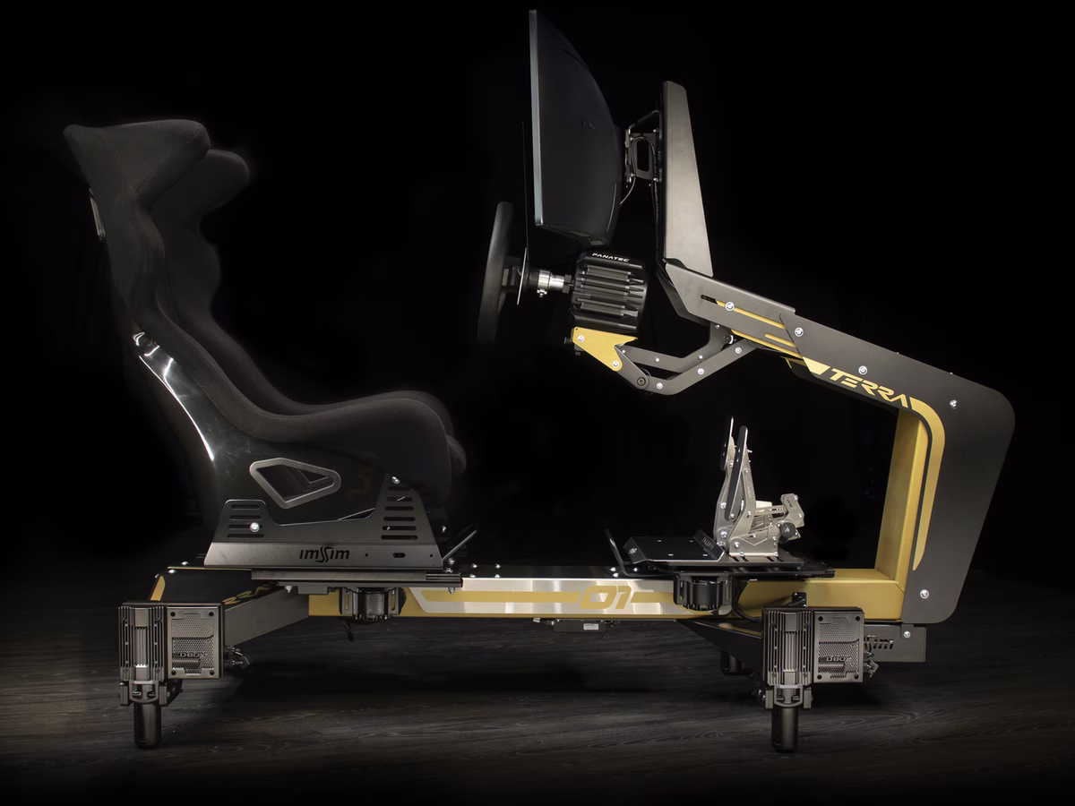 Side view of a TERRA on D-BOX actuators.